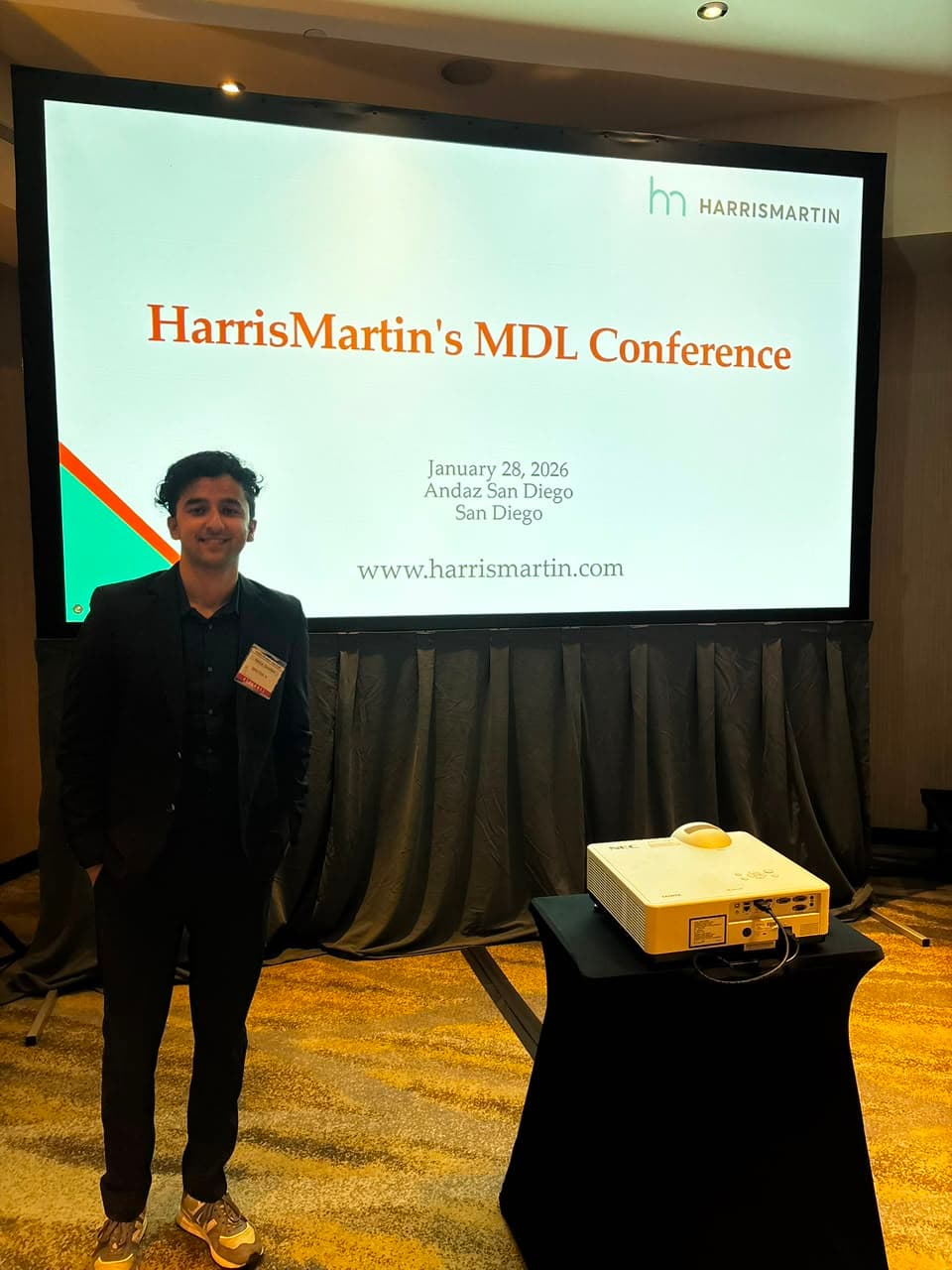 Rahul Sharma at HarrisMartin's MDL Conference, Andaz San Diego