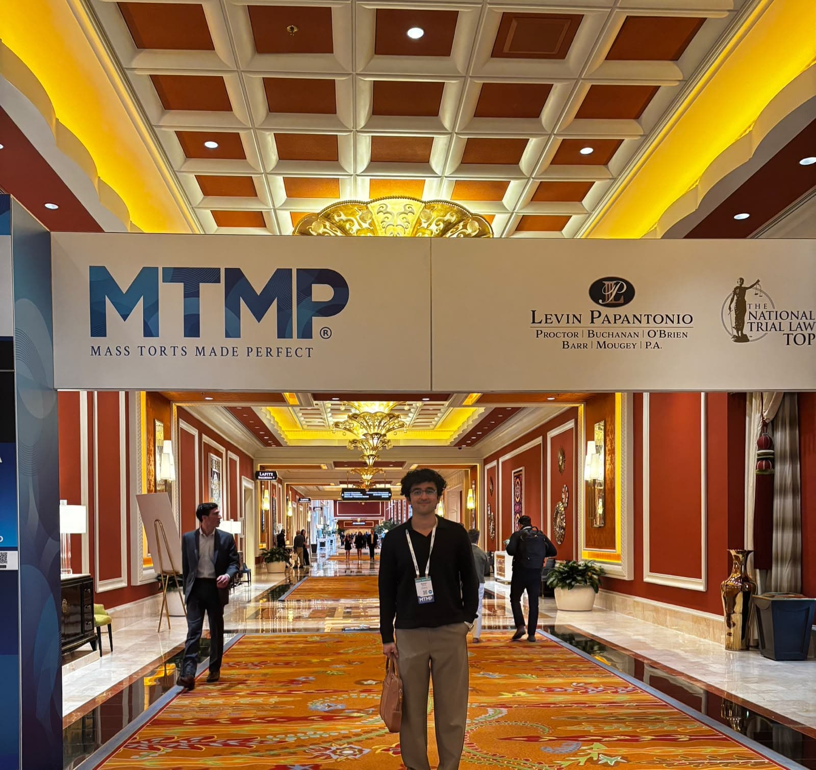 The Mass Torts Made Perfect entrance, hosted by Levin Papantonio